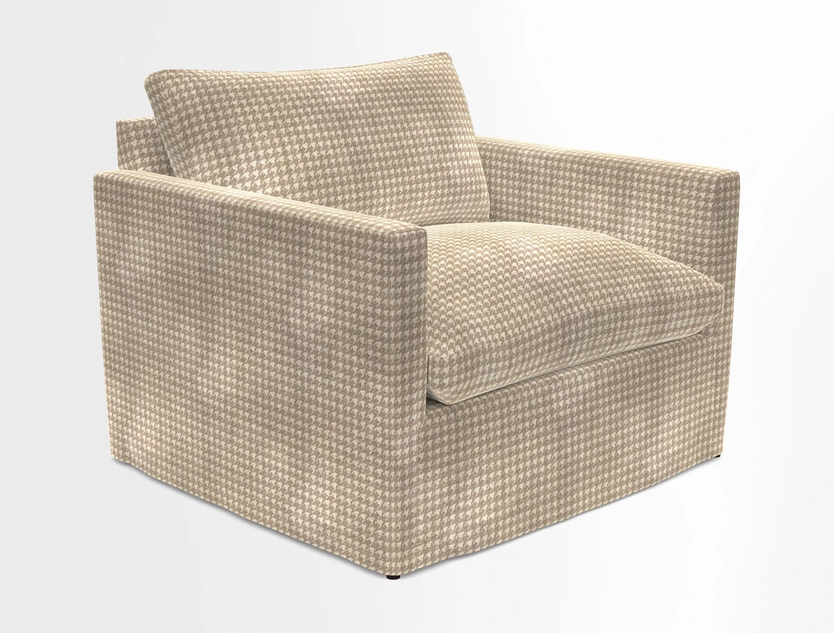 Heyshott Snuggler in Two Tone Plain Biscuit. Loose cover option available