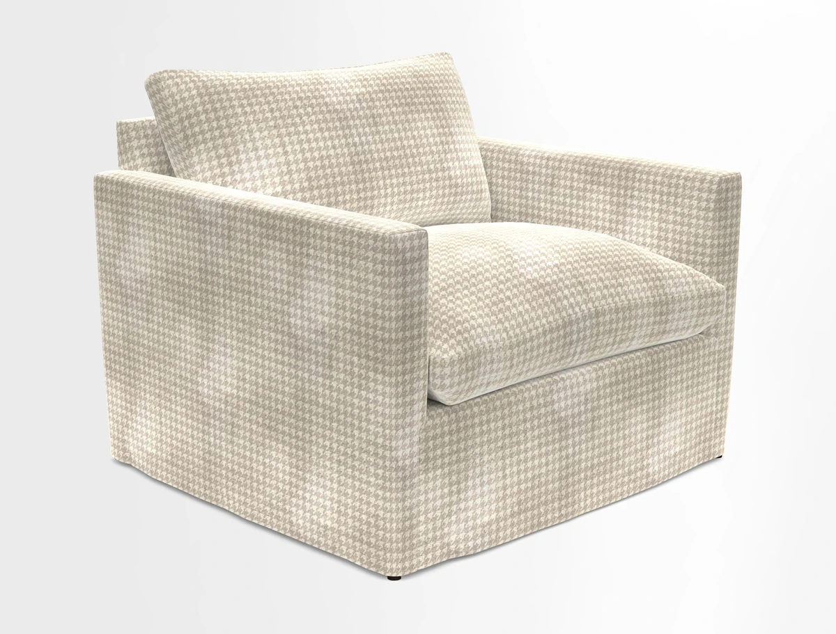 Heyshott Snuggler in Two Tone Plain Biscuit. Loose cover option available