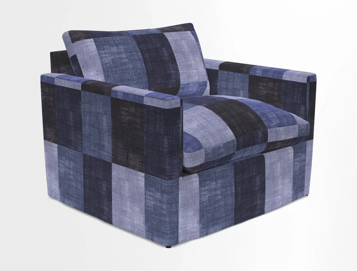 Heyshott Snuggler in Two Tone Plain Biscuit. Loose cover option available
