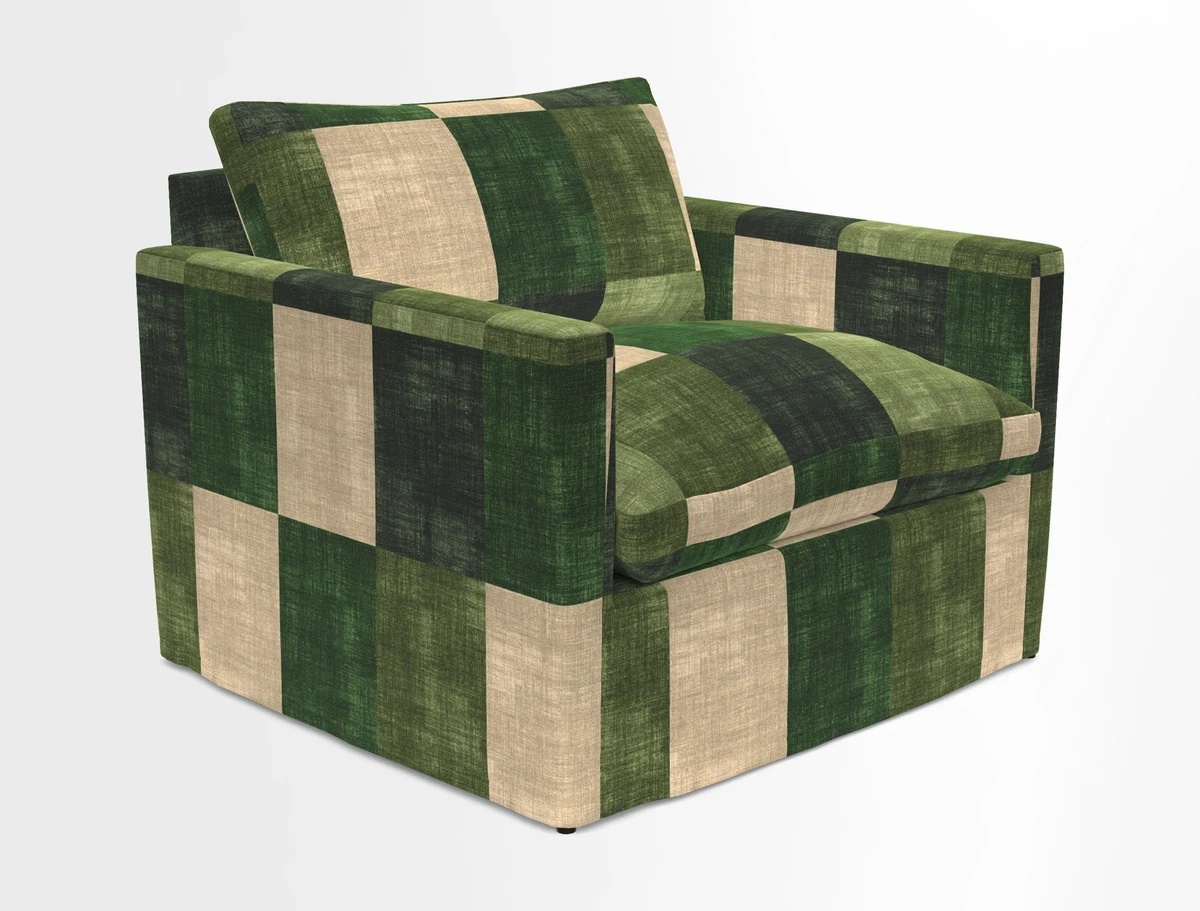 Heyshott Snuggler in Two Tone Plain Biscuit. Loose cover option available