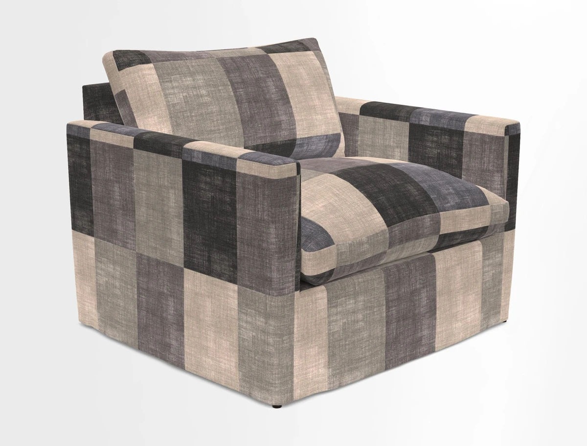Heyshott Snuggler in Two Tone Plain Biscuit. Loose cover option available