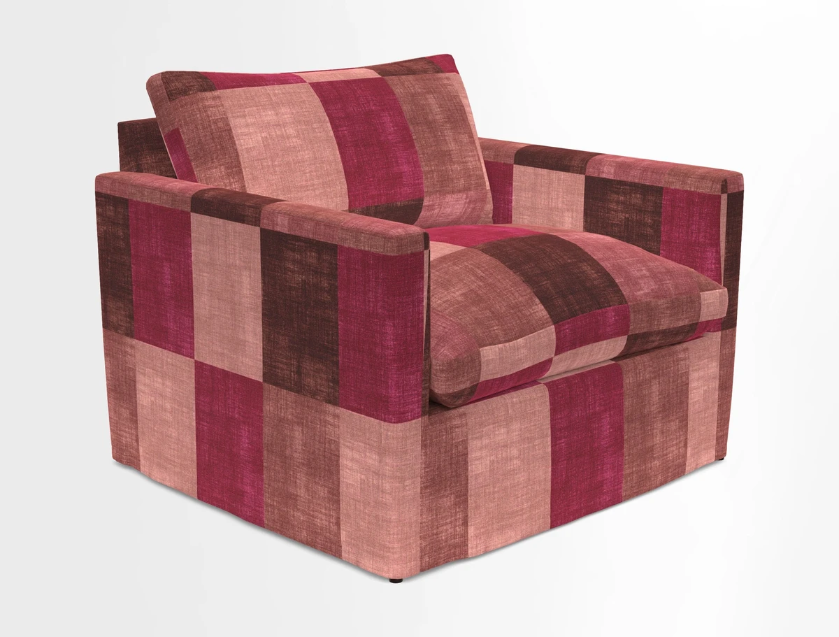 Heyshott Snuggler in Two Tone Plain Biscuit. Loose cover option available