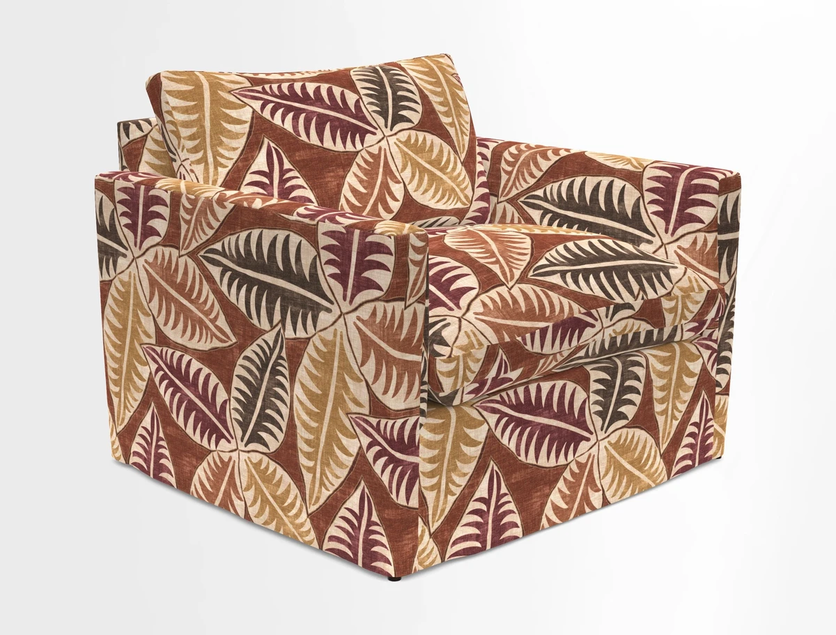 Heyshott Snuggler in Two Tone Plain Biscuit. Loose cover option available
