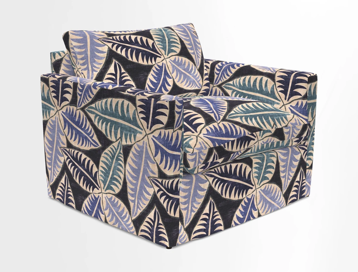 Heyshott Snuggler in Two Tone Plain Biscuit. Loose cover option available