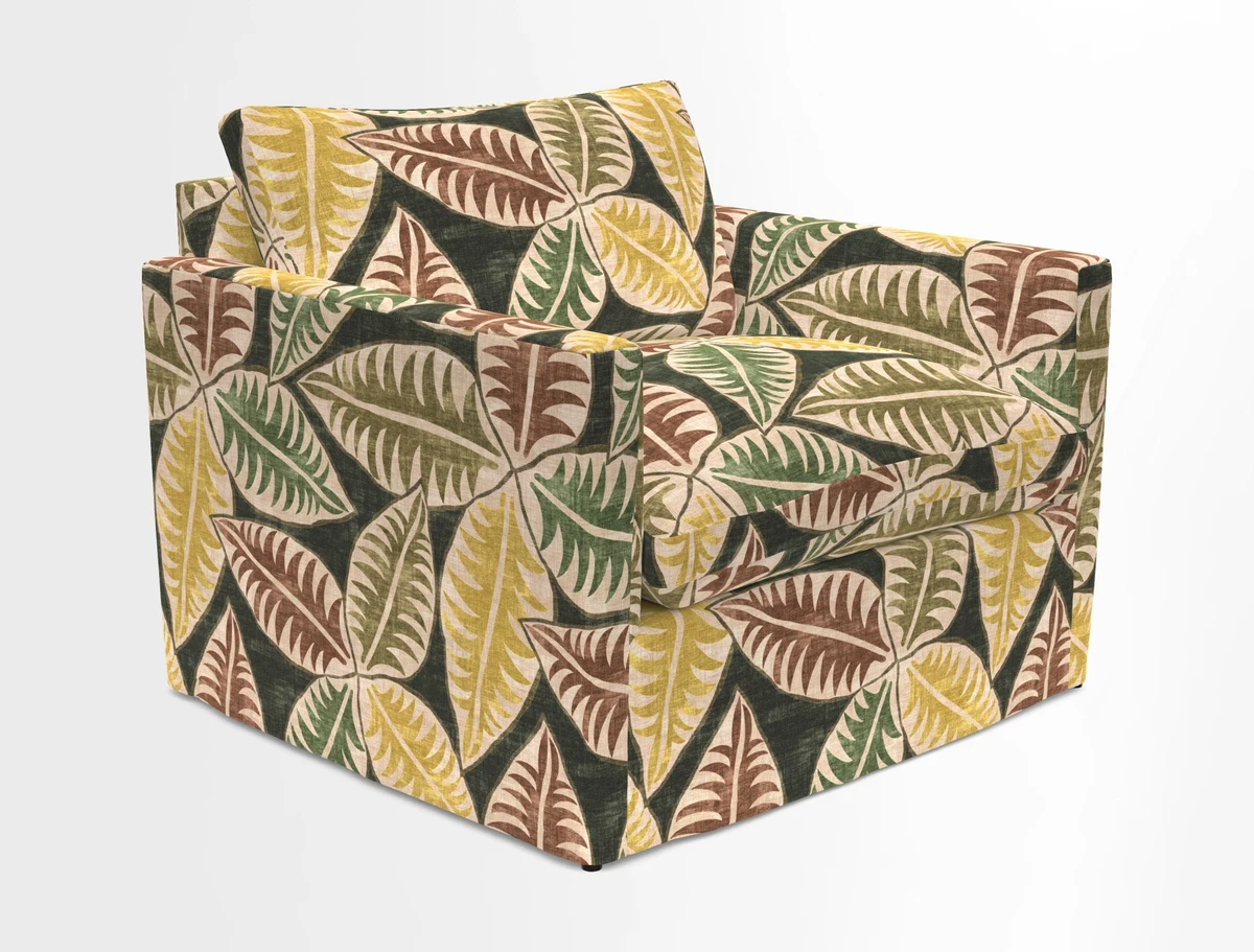 Heyshott Snuggler in Two Tone Plain Biscuit. Loose cover option available