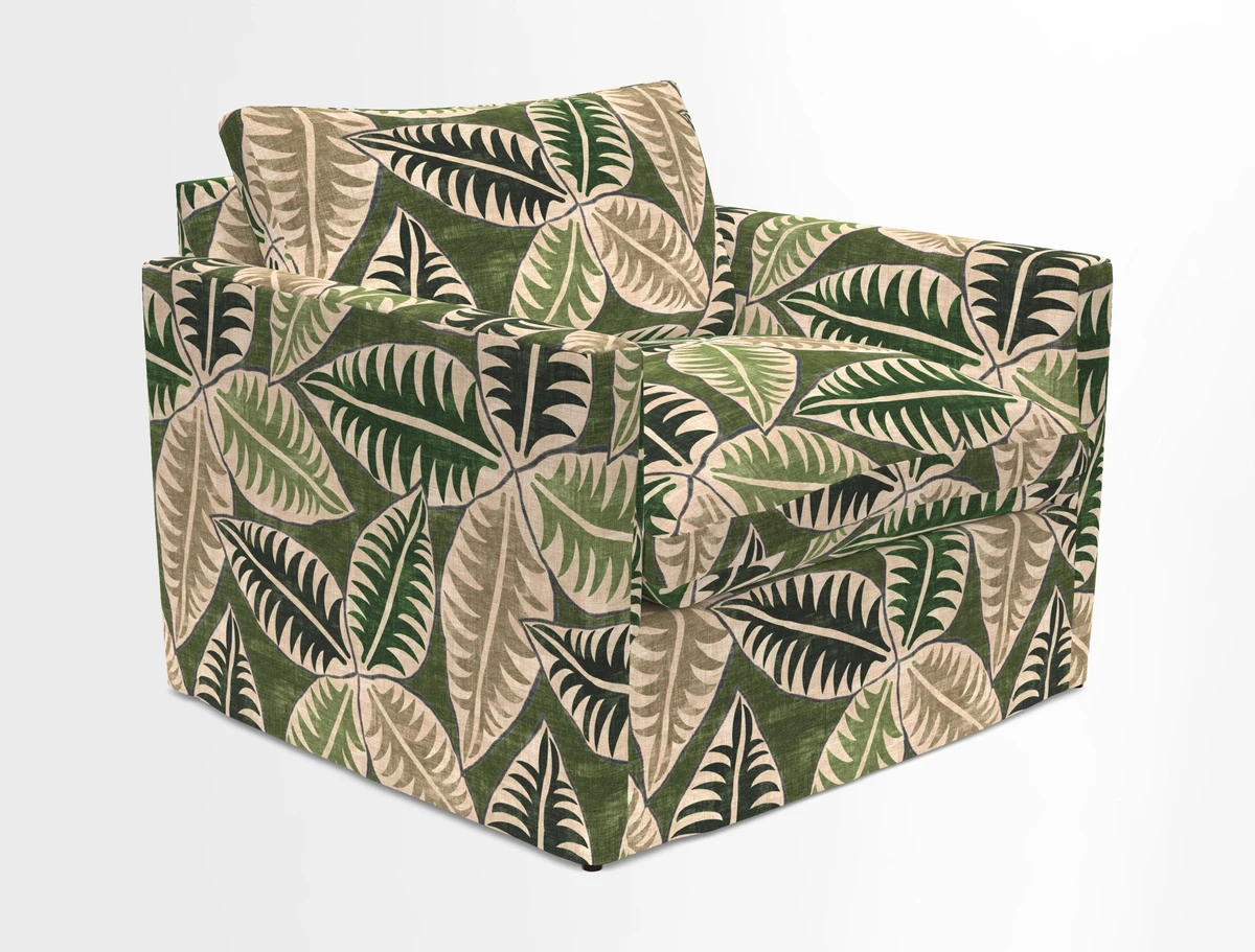 Heyshott Snuggler in Two Tone Plain Biscuit. Loose cover option available