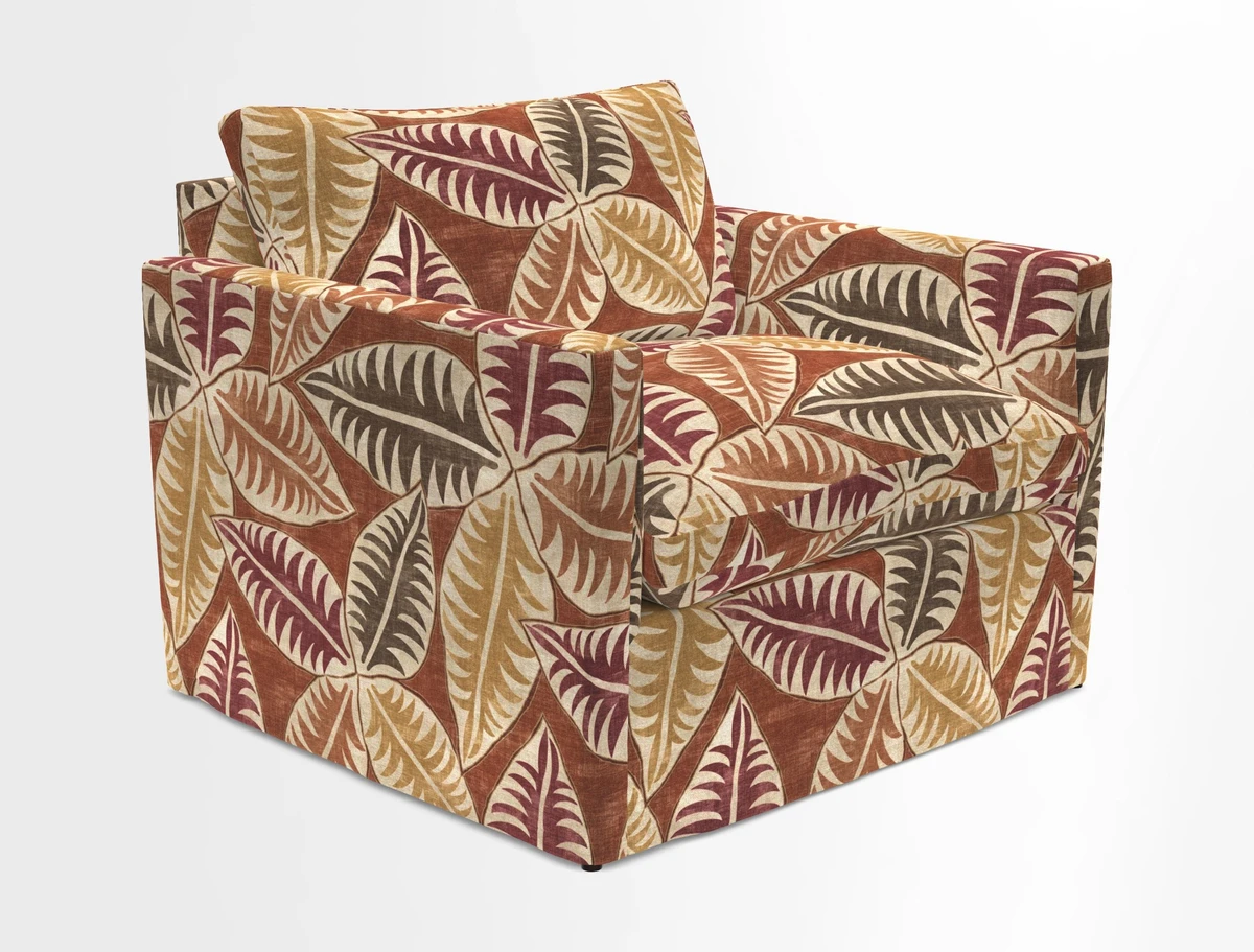 Heyshott Snuggler in Two Tone Plain Biscuit. Loose cover option available