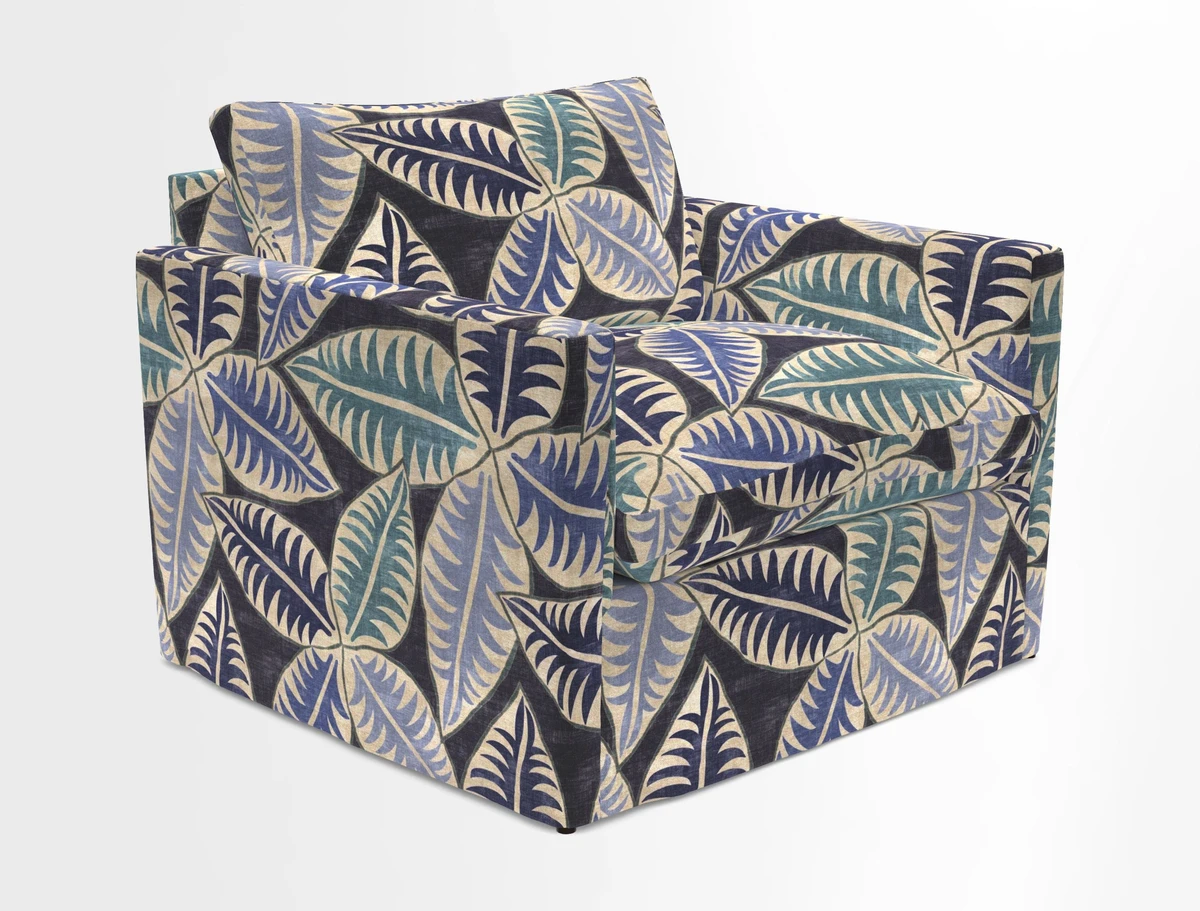 Heyshott Snuggler in Two Tone Plain Biscuit. Loose cover option available