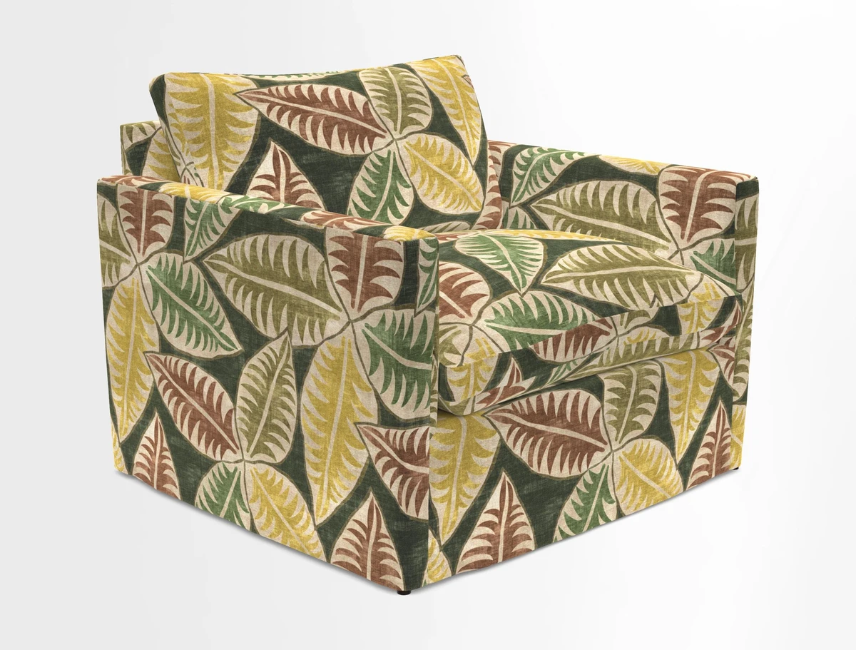 Heyshott Snuggler in Two Tone Plain Biscuit. Loose cover option available