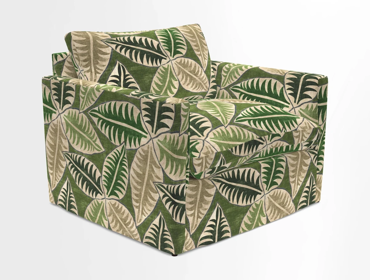 Heyshott Snuggler in Two Tone Plain Biscuit. Loose cover option available