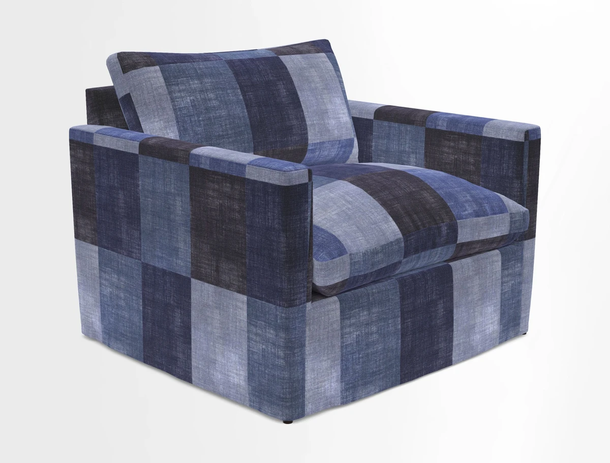 Heyshott Snuggler in Two Tone Plain Biscuit. Loose cover option available