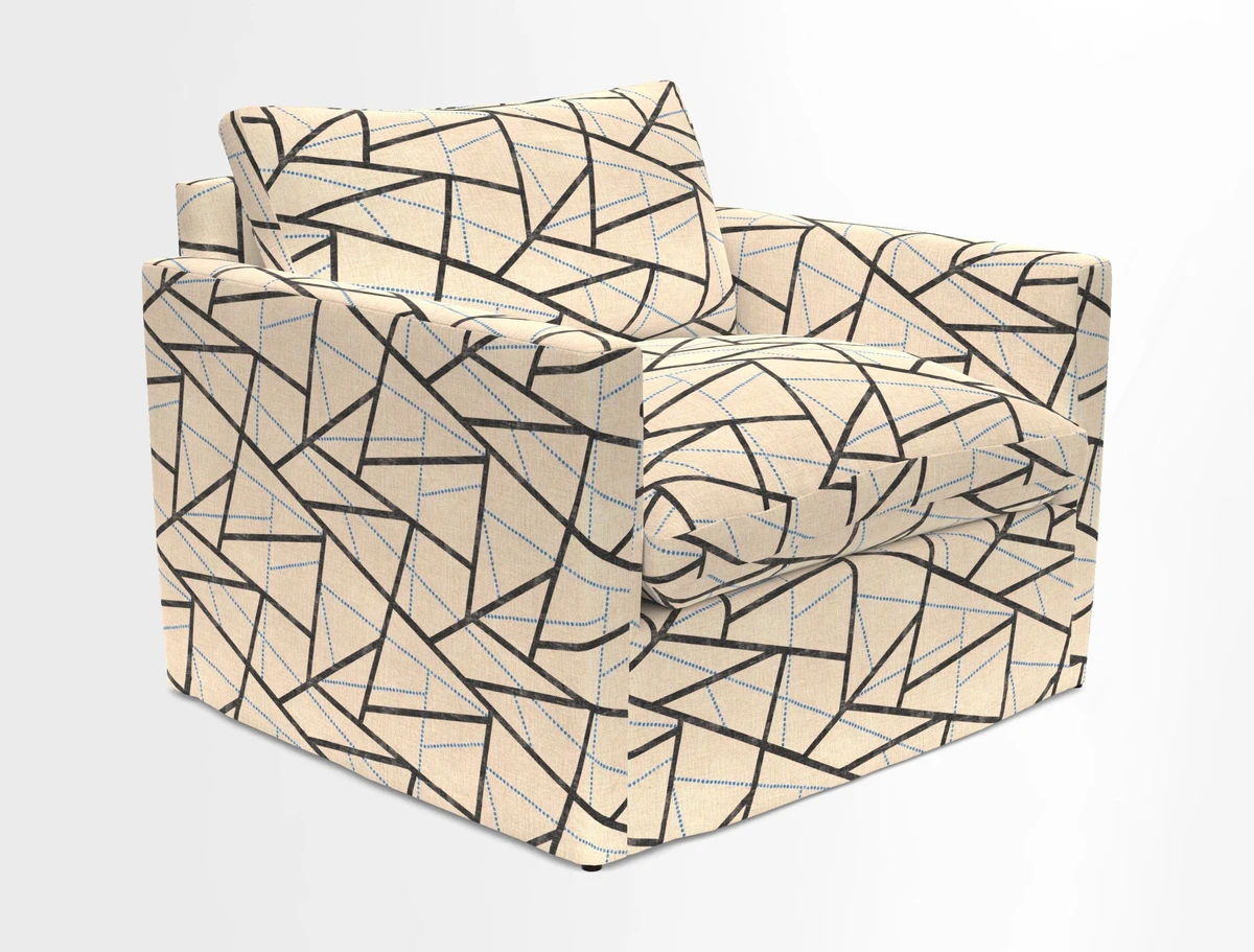 Heyshott Snuggler in Two Tone Plain Biscuit. Loose cover option available