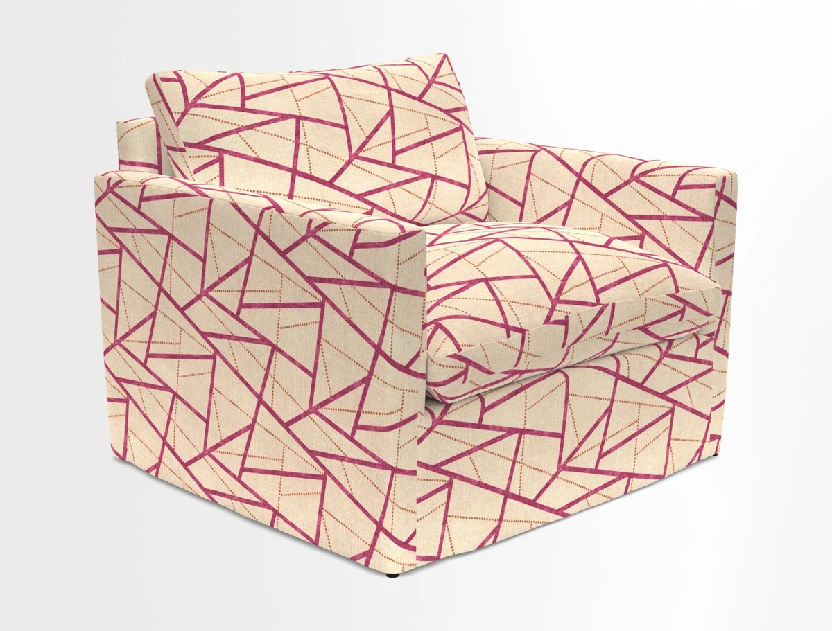 Heyshott Snuggler in Two Tone Plain Biscuit. Loose cover option available