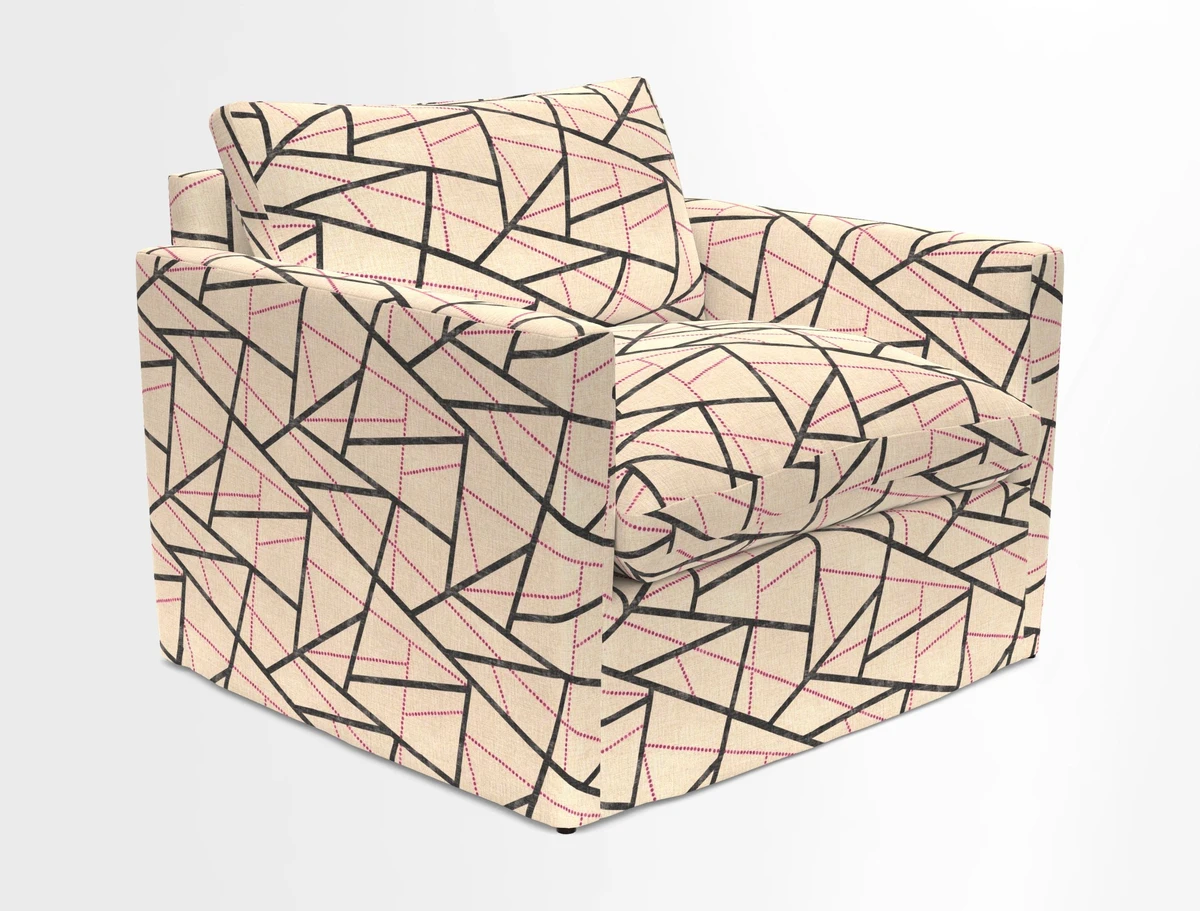 Heyshott Snuggler in Two Tone Plain Biscuit. Loose cover option available