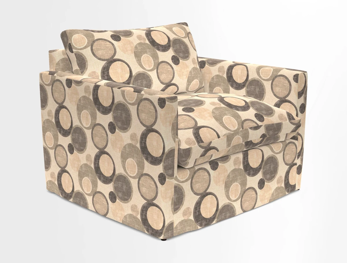 Heyshott Snuggler in Two Tone Plain Biscuit. Loose cover option available