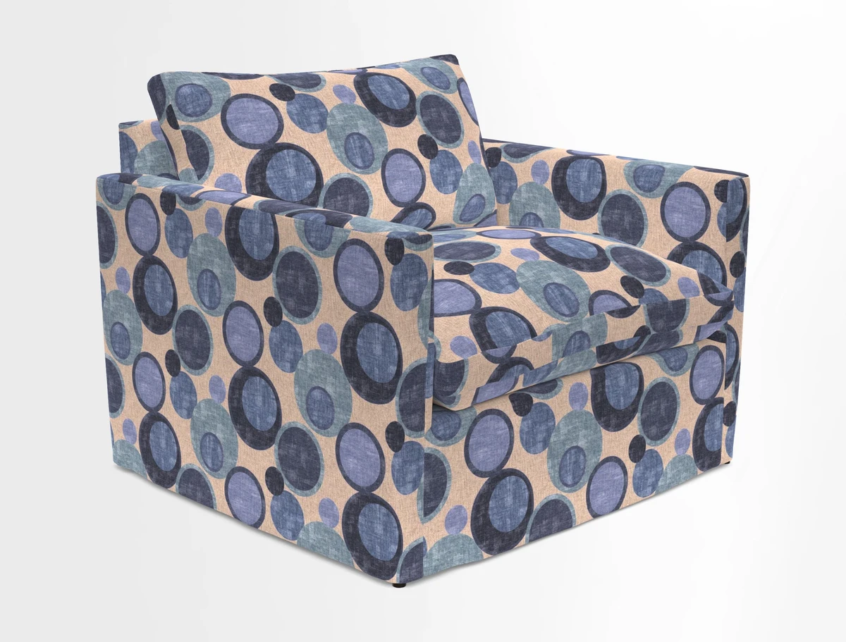 Heyshott Snuggler in Two Tone Plain Biscuit. Loose cover option available