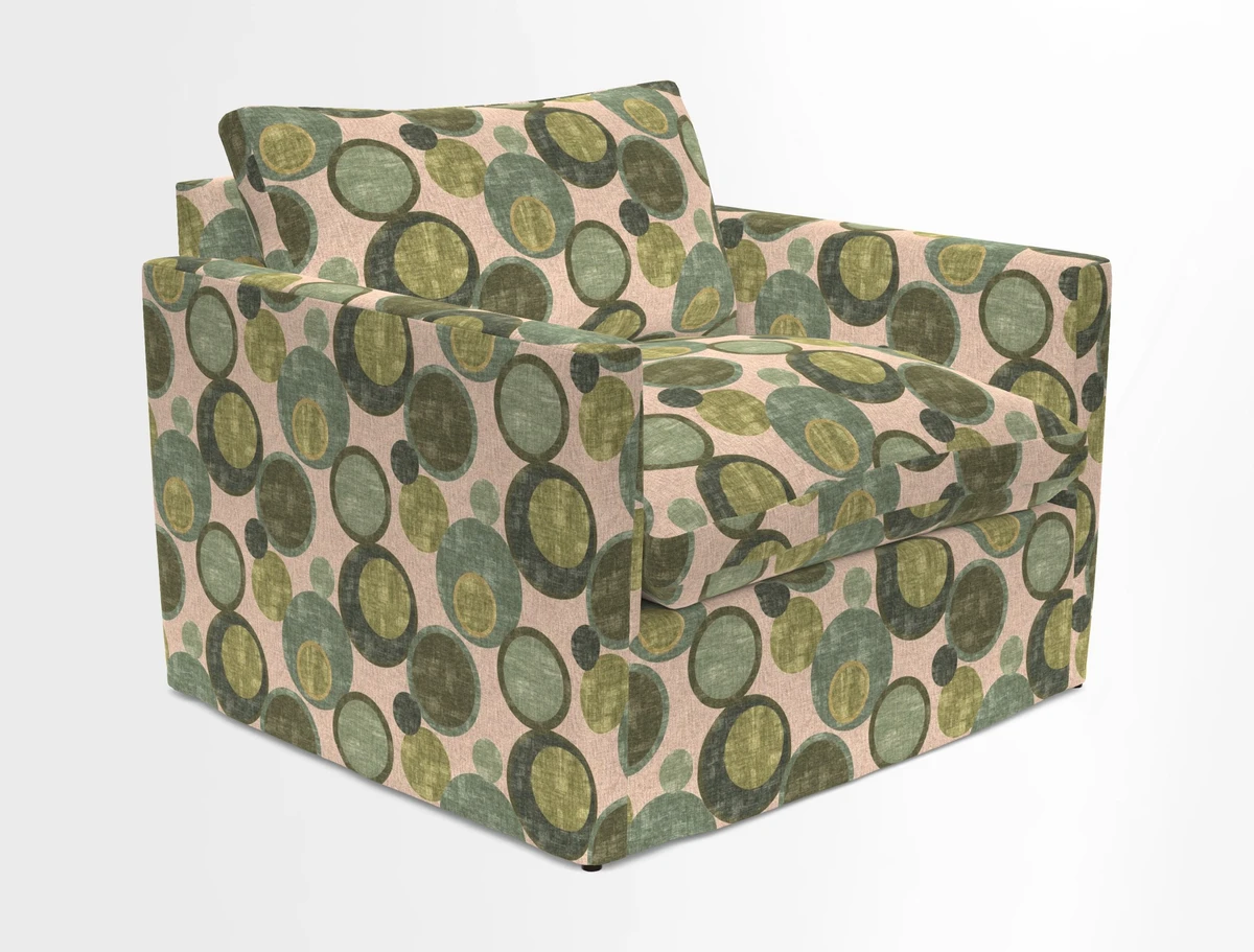 Heyshott Snuggler in Two Tone Plain Biscuit. Loose cover option available