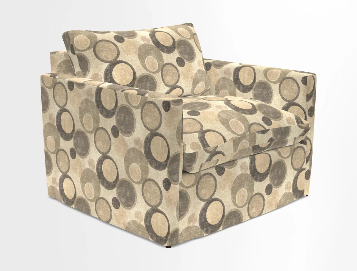 Heyshott Snuggler in Two Tone Plain Biscuit. Loose cover option available