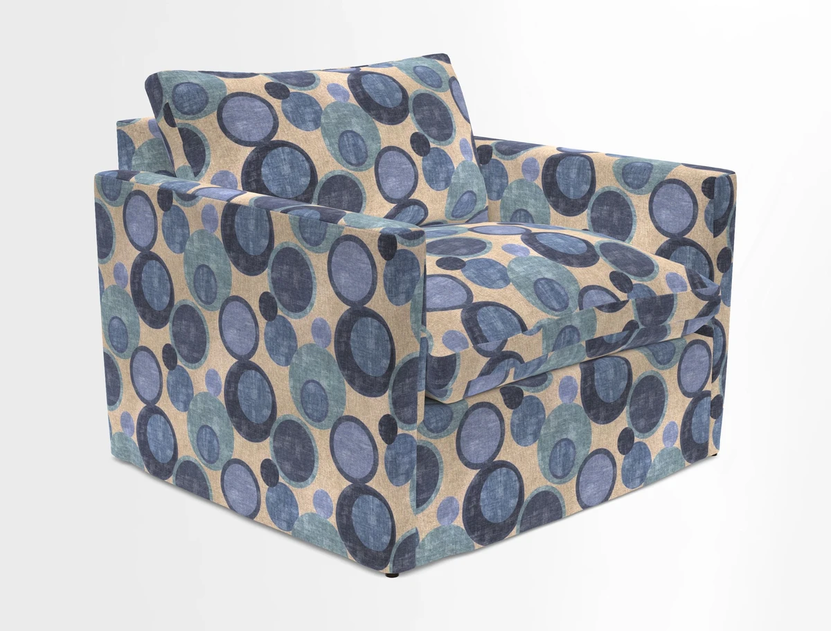 Heyshott Snuggler in Two Tone Plain Biscuit. Loose cover option available