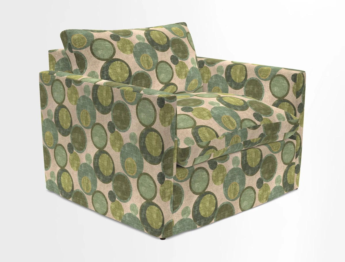 Heyshott Snuggler in Two Tone Plain Biscuit. Loose cover option available