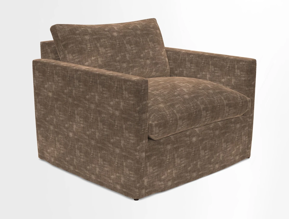 Heyshott Snuggler in Two Tone Plain Biscuit. Loose cover option available