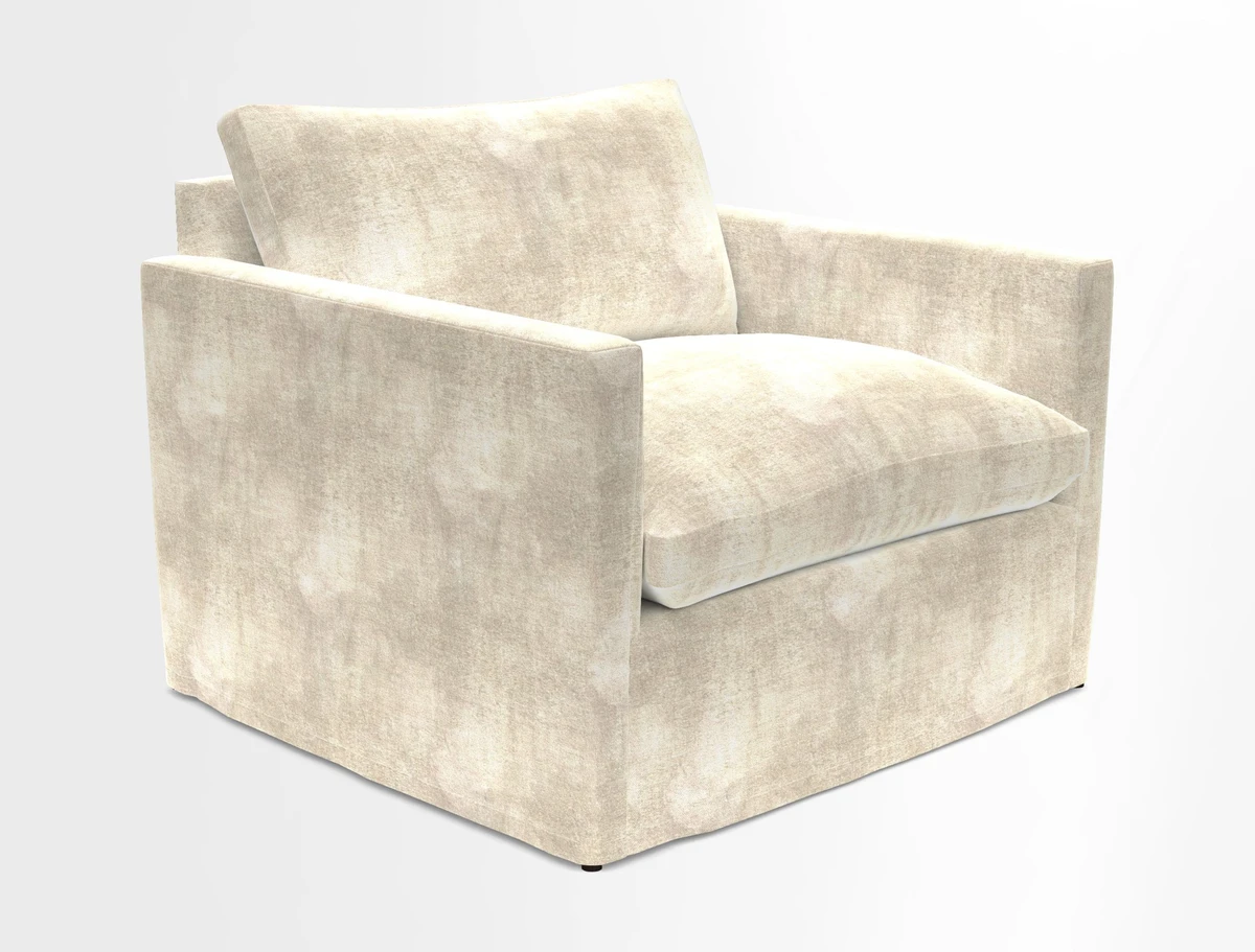 Heyshott Snuggler in Two Tone Plain Biscuit. Loose cover option available