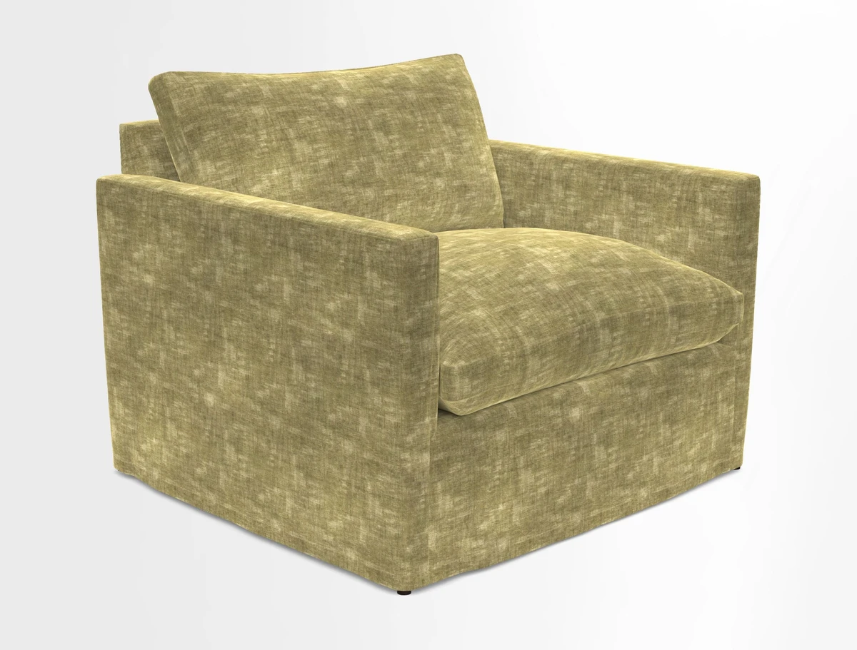 Heyshott Snuggler in Two Tone Plain Biscuit. Loose cover option available