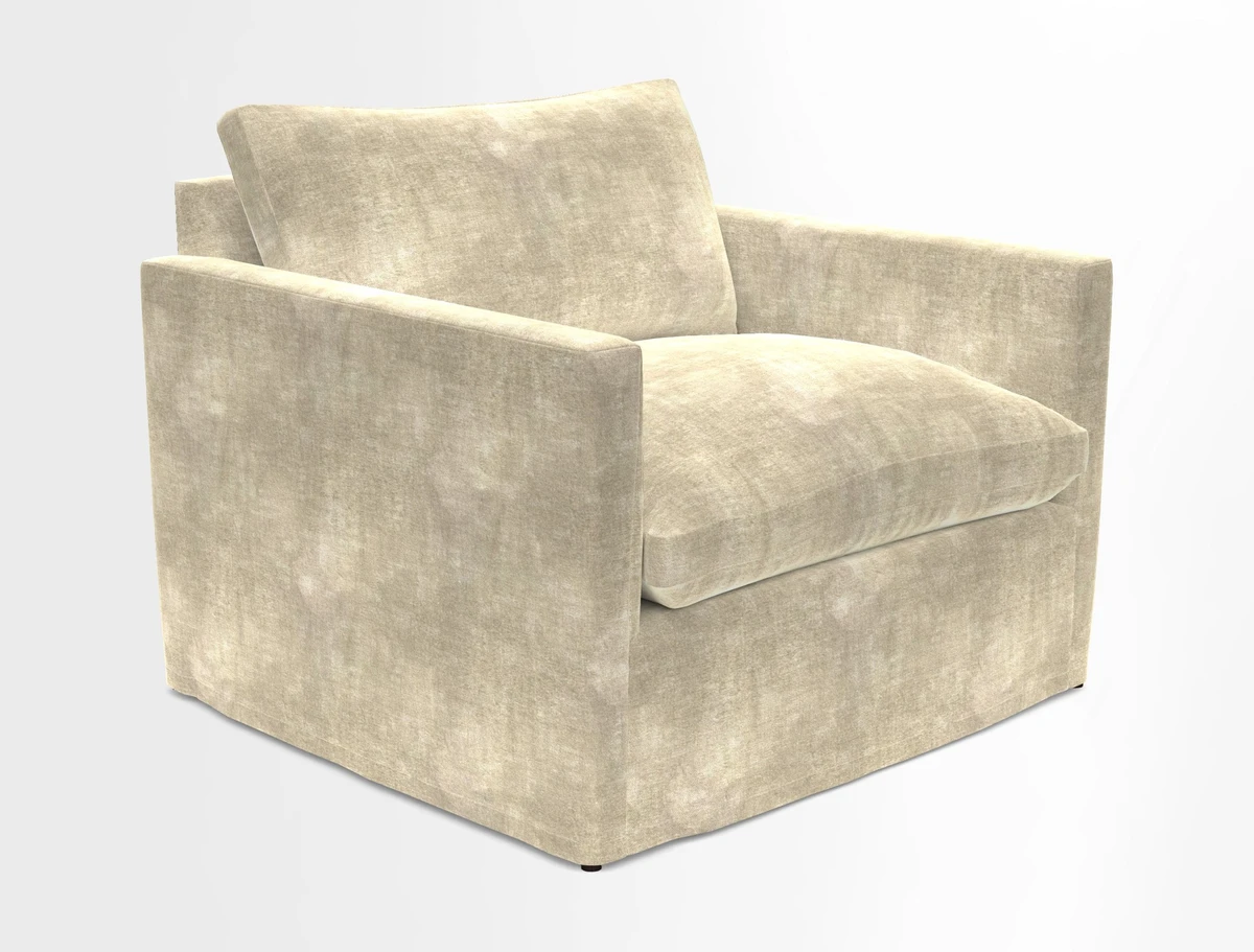 Heyshott Snuggler in Two Tone Plain Biscuit. Loose cover option available