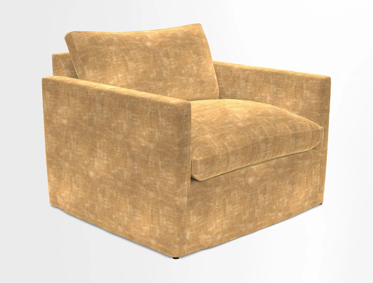 Heyshott Snuggler in Two Tone Plain Biscuit. Loose cover option available