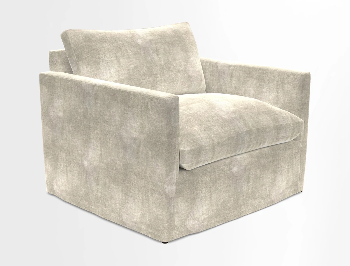 Heyshott Snuggler in Two Tone Plain Biscuit. Loose cover option available