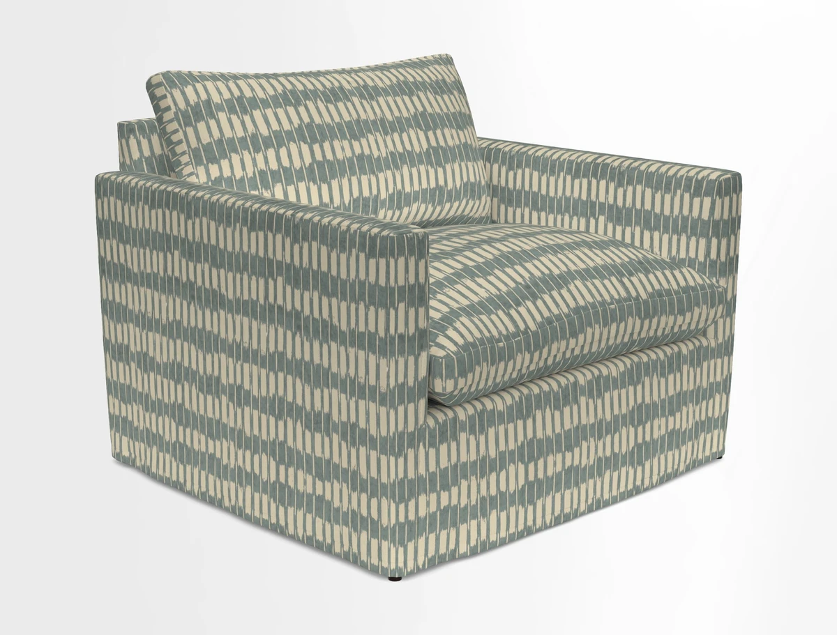 Heyshott Snuggler in Two Tone Plain Biscuit. Loose cover option available