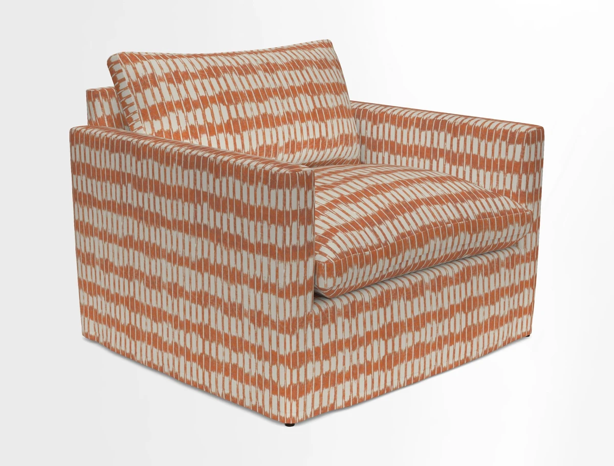 Heyshott Snuggler in Two Tone Plain Biscuit. Loose cover option available