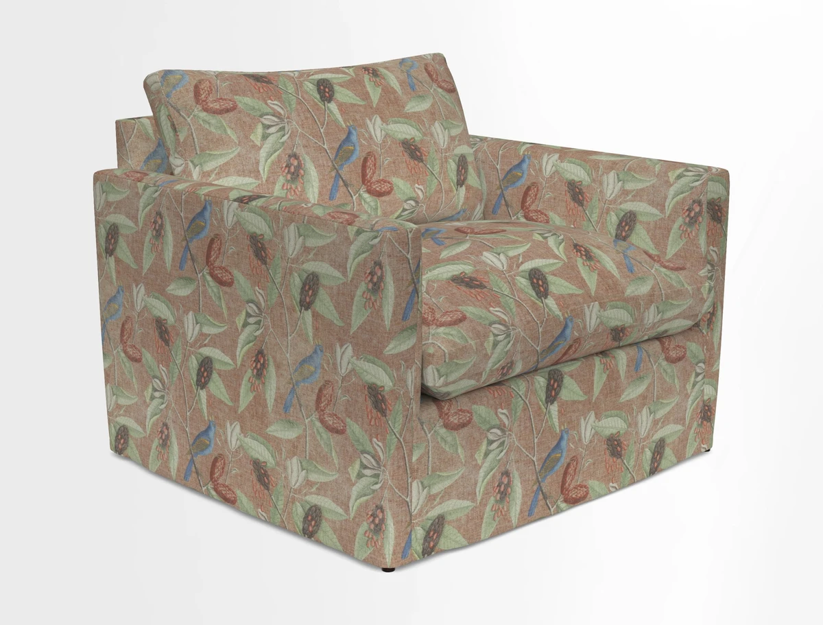 Heyshott Snuggler in Two Tone Plain Biscuit. Loose cover option available