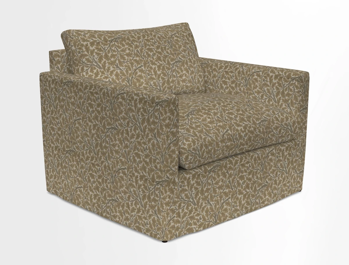 Heyshott Snuggler in Two Tone Plain Biscuit. Loose cover option available