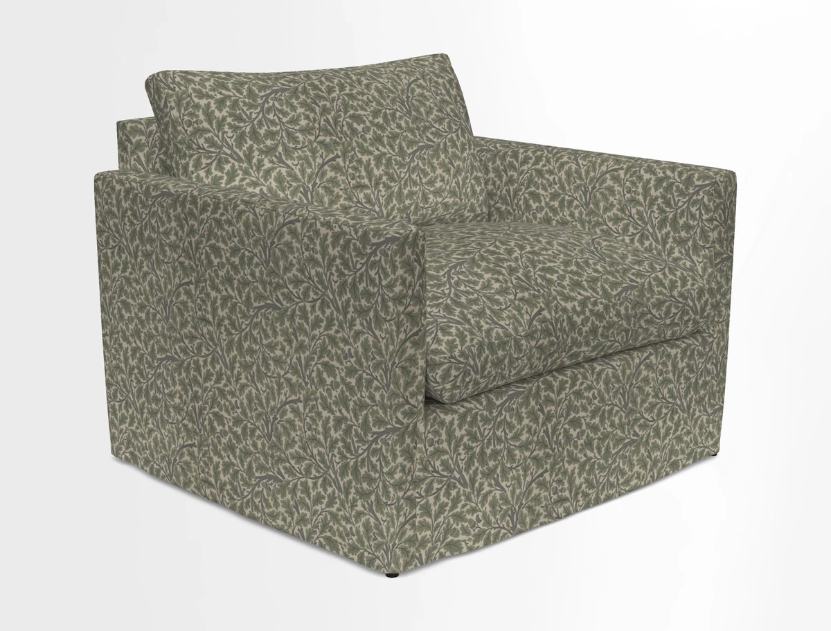 Heyshott Snuggler in Two Tone Plain Biscuit. Loose cover option available