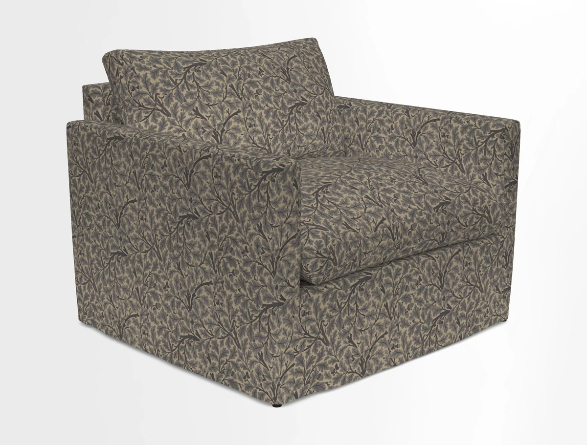 Heyshott Snuggler in Two Tone Plain Biscuit. Loose cover option available