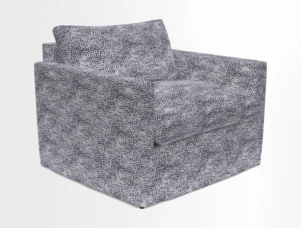 Heyshott Snuggler in Two Tone Plain Biscuit. Loose cover option available