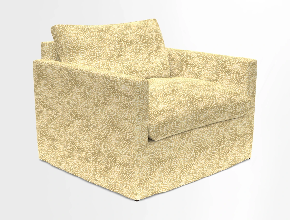 Heyshott Snuggler in Two Tone Plain Biscuit. Loose cover option available