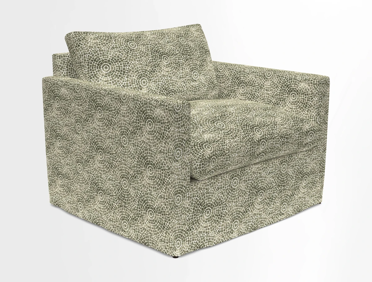 Heyshott Snuggler in Two Tone Plain Biscuit. Loose cover option available