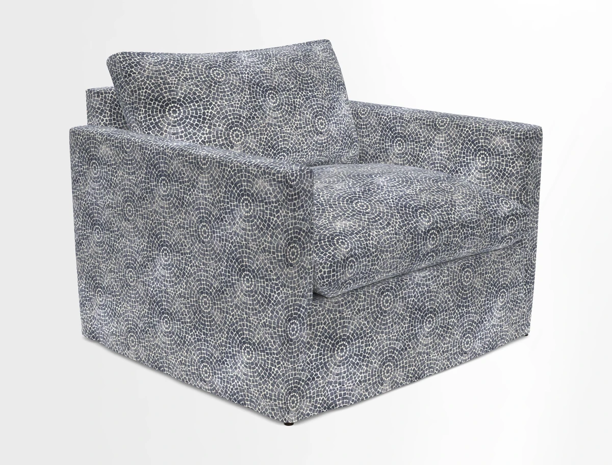 Heyshott Snuggler in Two Tone Plain Biscuit. Loose cover option available