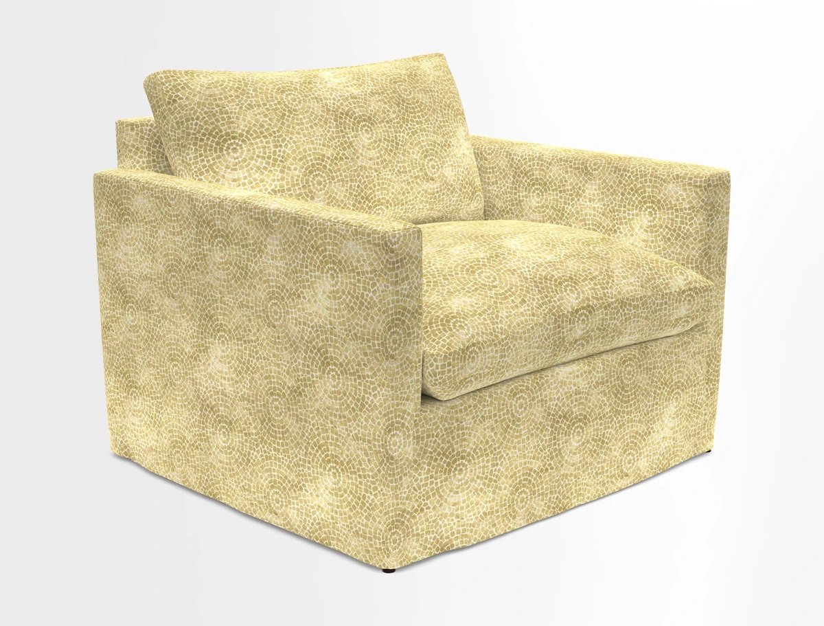 Heyshott Snuggler in Two Tone Plain Biscuit. Loose cover option available
