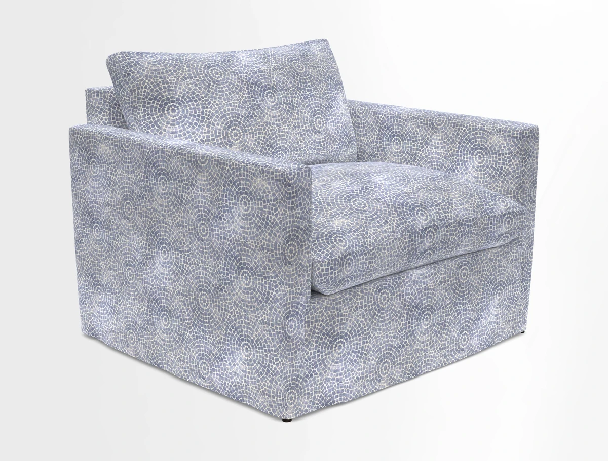 Heyshott Snuggler in Two Tone Plain Biscuit. Loose cover option available