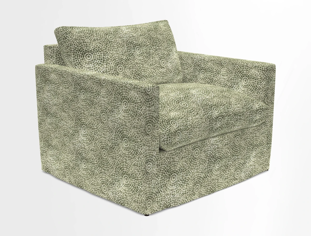 Heyshott Snuggler in Two Tone Plain Biscuit. Loose cover option available