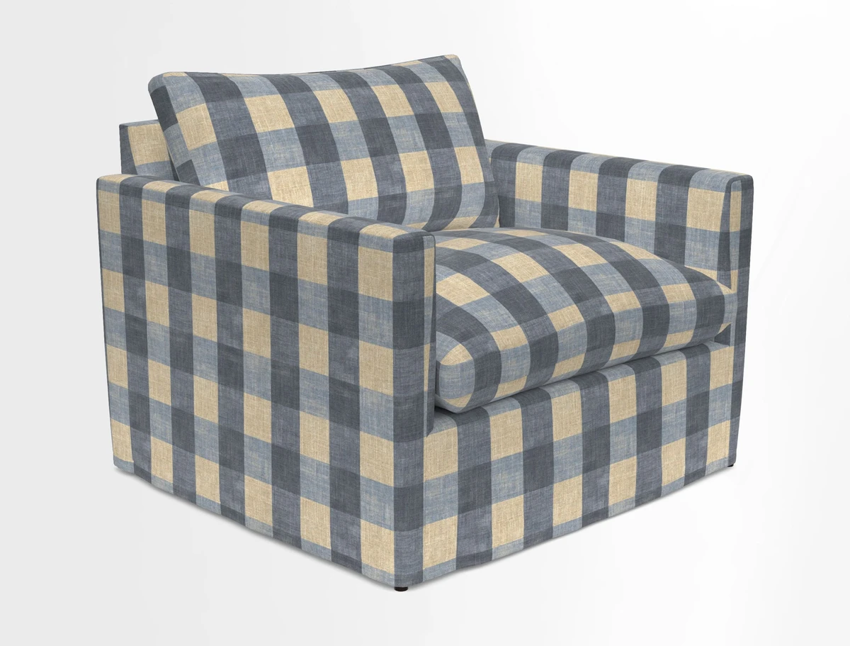 Heyshott Snuggler in Two Tone Plain Biscuit. Loose cover option available