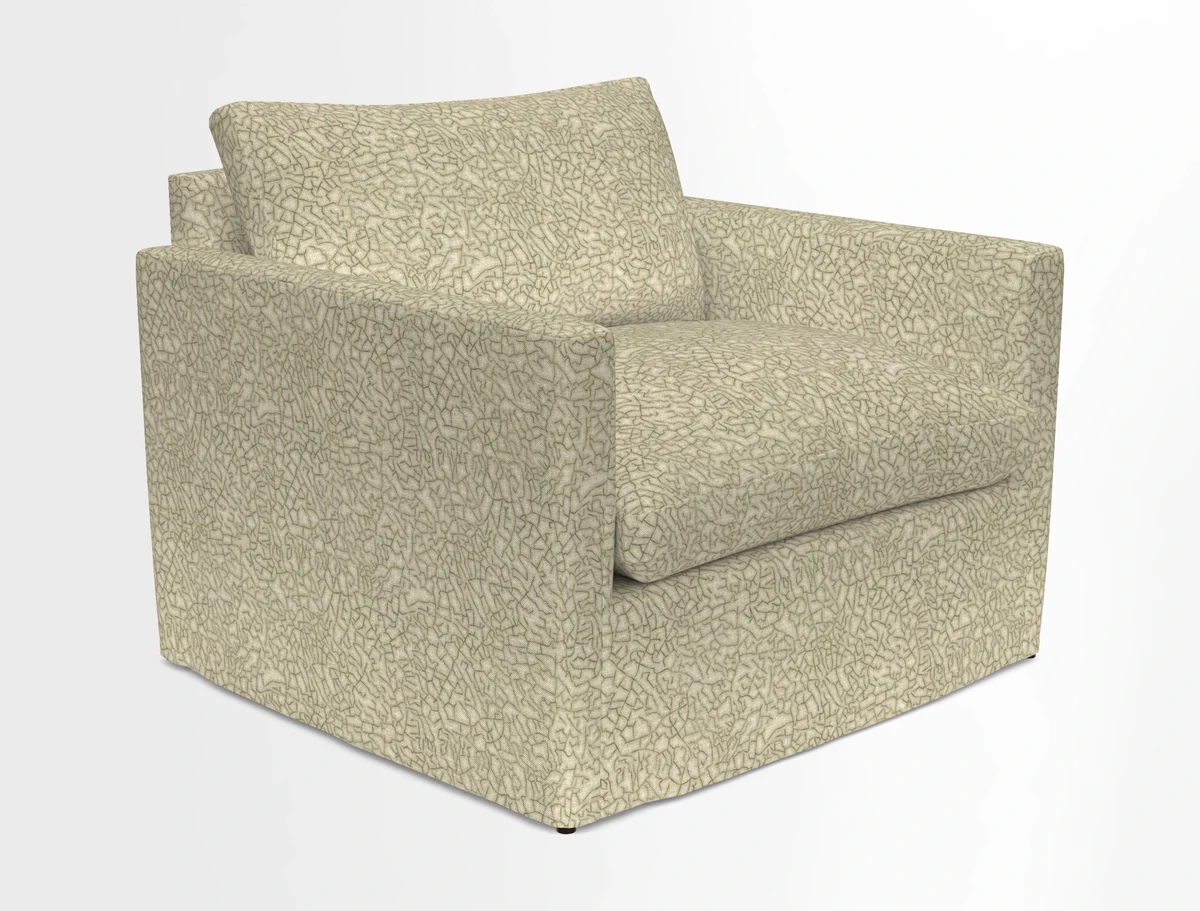 Heyshott Snuggler in Two Tone Plain Biscuit. Loose cover option available