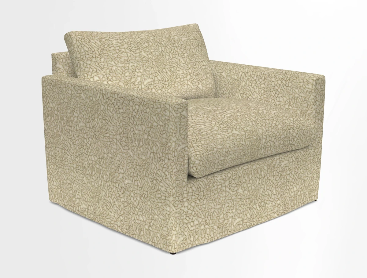 Heyshott Snuggler in Two Tone Plain Biscuit. Loose cover option available