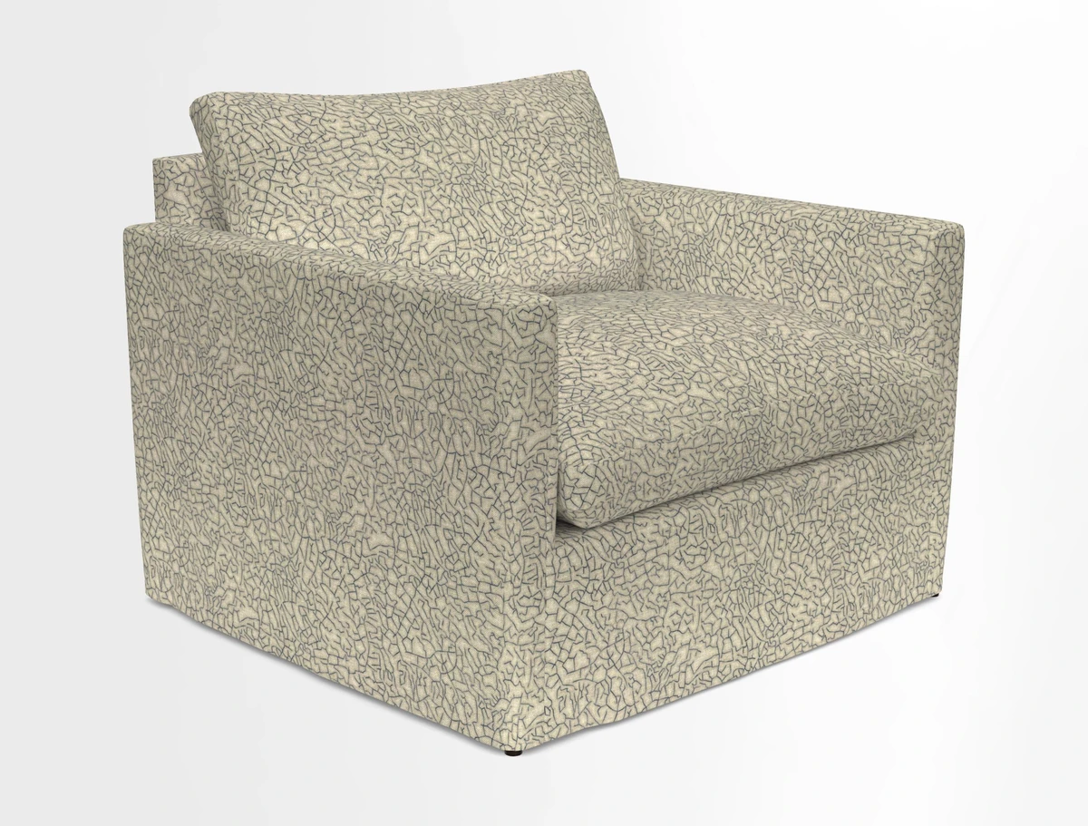 Heyshott Snuggler in Two Tone Plain Biscuit. Loose cover option available