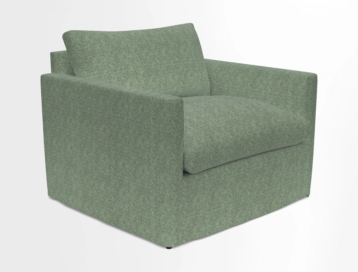 Heyshott Snuggler in Two Tone Plain Biscuit. Loose cover option available