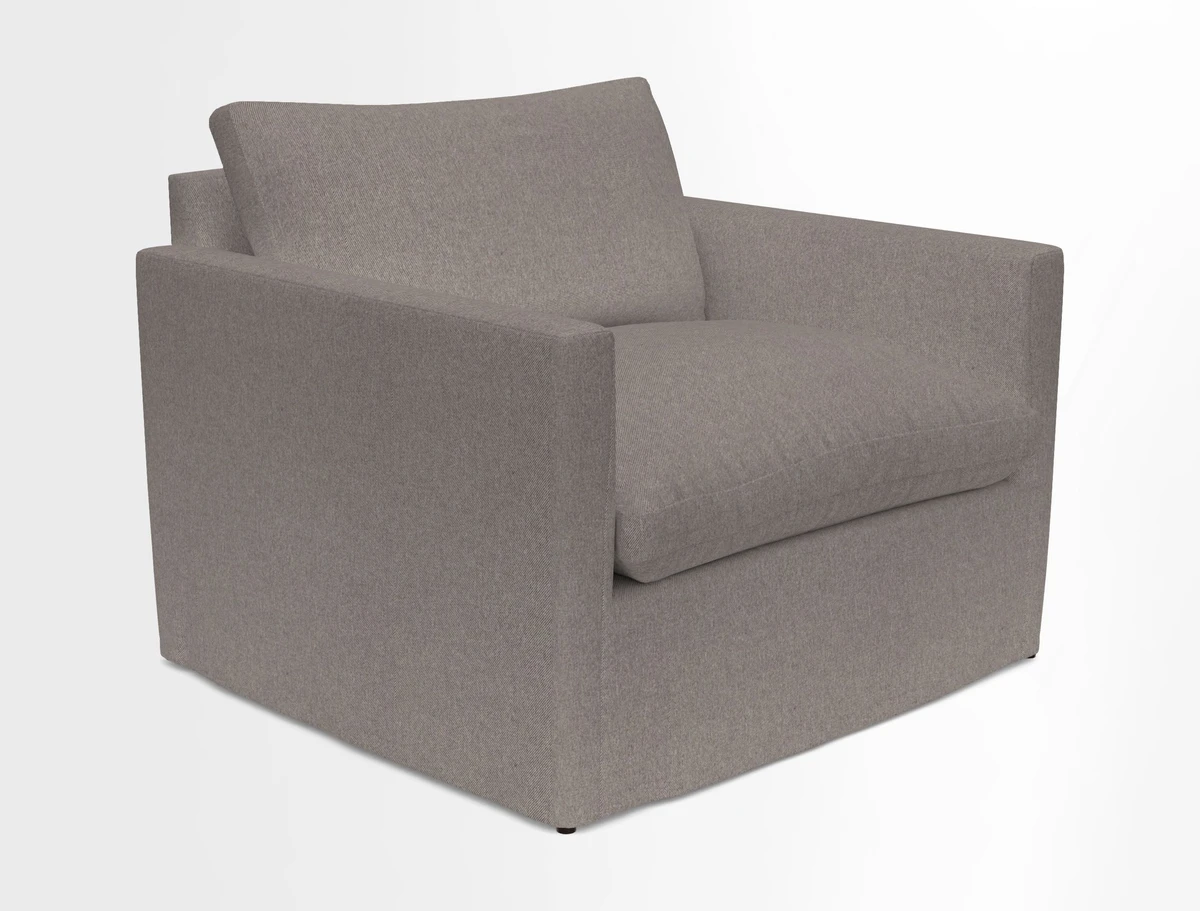 Heyshott Snuggler in Two Tone Plain Biscuit. Loose cover option available