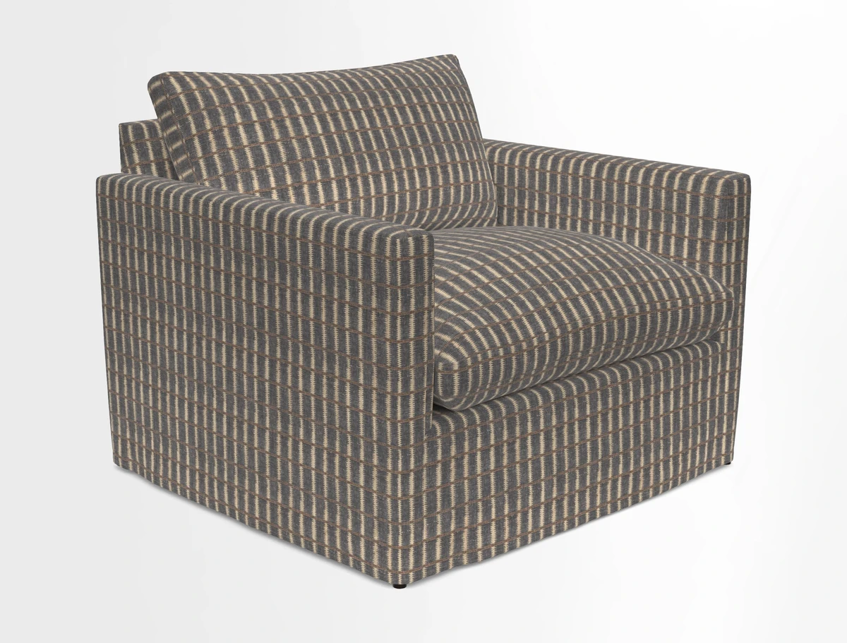 Heyshott Snuggler in Two Tone Plain Biscuit. Loose cover option available